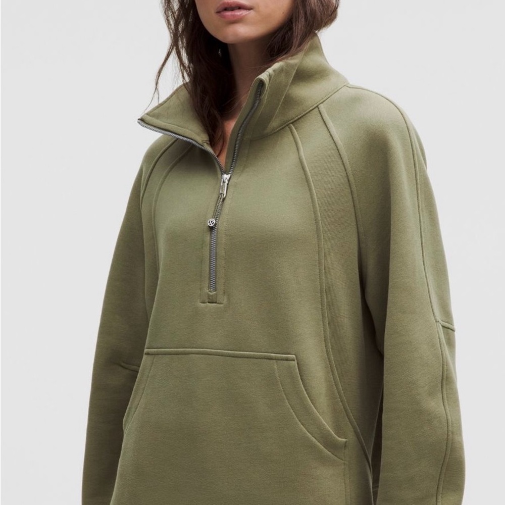 Lululemon Athletica Sage Green Half-Zip Hoodie